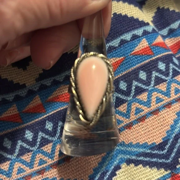 Pink conch sterling silver ring - Picture 6 of 9